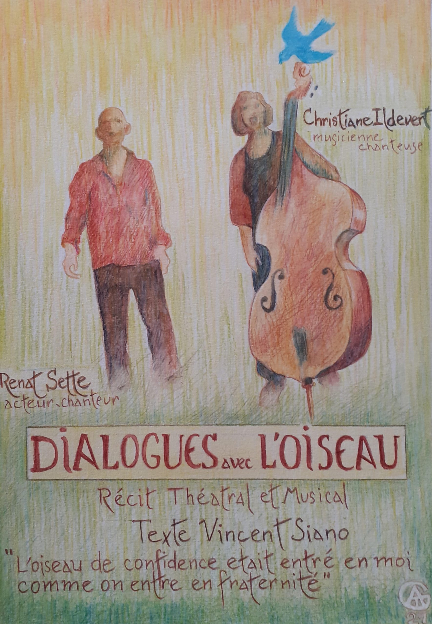 affiche dialogues avec l'oiseau